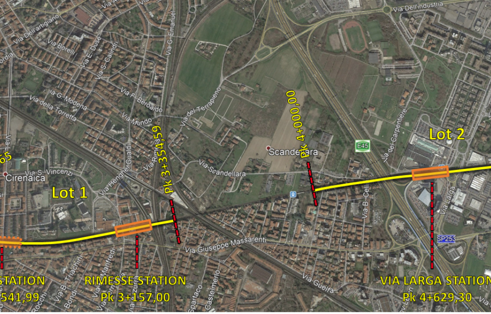SFM2 Bologna-Portomaggiore railway line - Lowering underground of the stretch crossing Bologna city