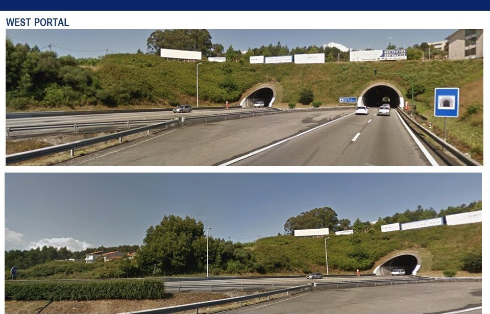 A4 Porto - Amarante Highway. New Águas Santas North Tunnel